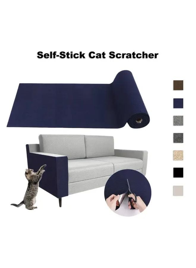 Black Self Adhesive Cat Scratching Pad 30x200cm Protects Furniture - Image 1